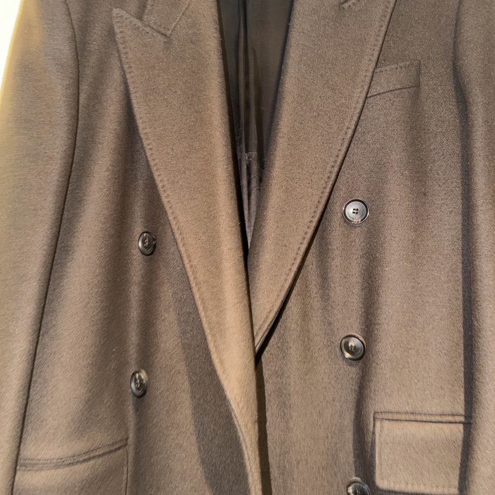 Nili Lotan Double-Breasted Long Coat in Brown - Picture 6 of 10